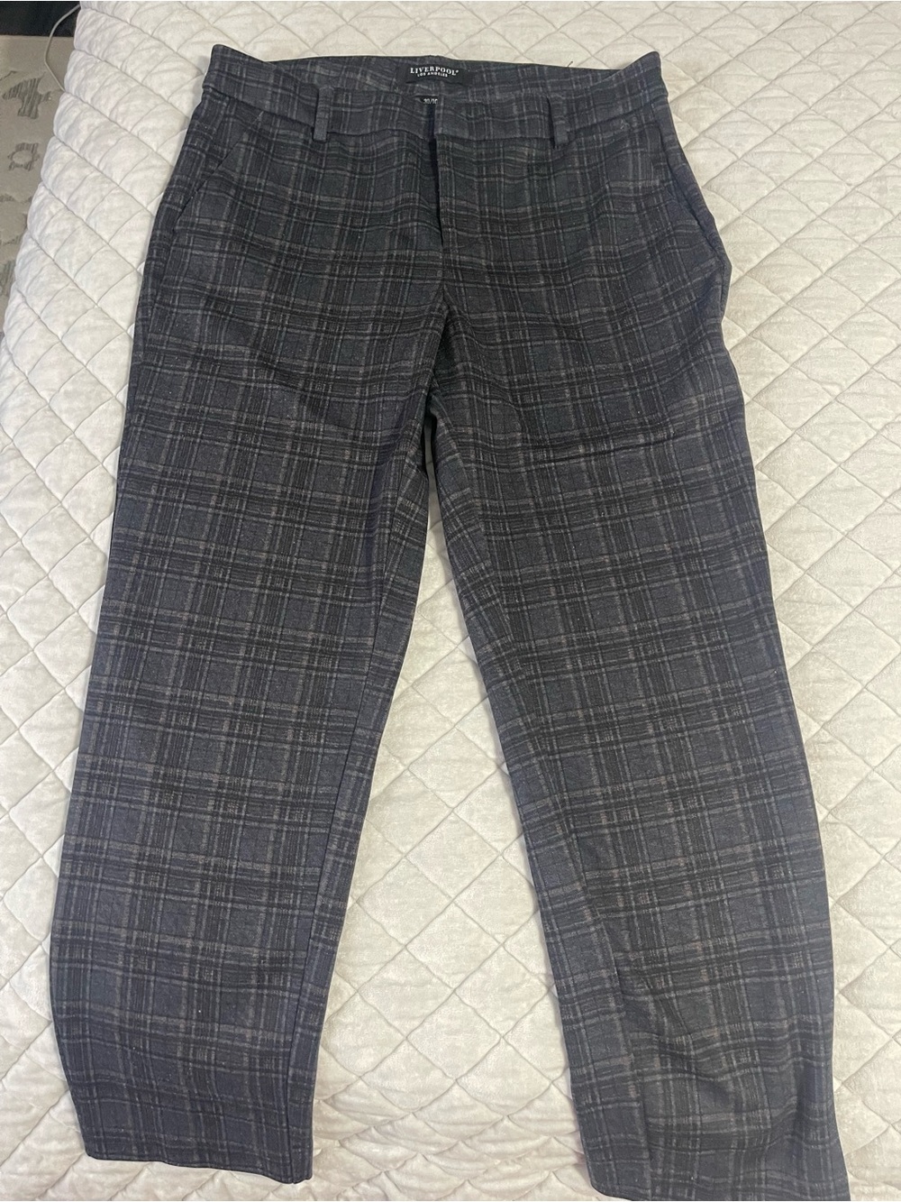 Liverpool Women’s Charcoal Plaid Dress Pants